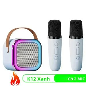 Máy Karaoke Di Động K12 Loa Bluetooth Có Micro Không Dây Âm Thanh HiFi Cho Gia Đình Hát Karaoke Quà Tặng Trẻ Em