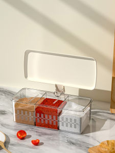 Thickened Sealed Kitchen Seasoning Box Home Use Seasoning Bottle Spoon Jar Combination Set Integrated Multi-grid Seasoning Box