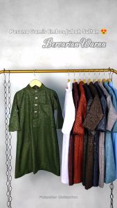 Jubah Anak Laki-Laki Sultan Embos Motif Abstrak - Walaziz Collection