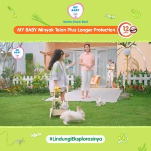 MY BABY Minyak Telon Plus Eucalyptus Formula 5+5 untuk Kulit Sensitif Bayi 60/90/150ml - Perlindungan 8 Jam