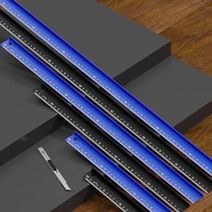 20/30/45cm Precise Aluminum Alloy Straight Ruler Anti Cutting Hands Non-slip for Drawing Measuring