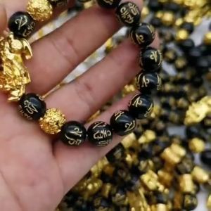Saudi gold 24k pawnable legit pure gold Original Obsidian bracelets for men and women are not allergic to daily wear