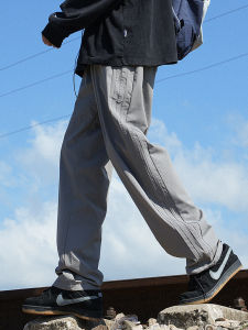 Outdoor Climbing Straight Leg Workwear Trousers Mens Spring Autumn Loose Casual Long Style Paratrooper Pants Fashion Brand