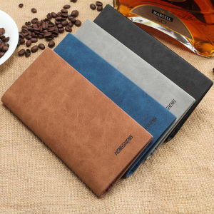 Long Mens Wallet Thin Vintage Frosted Soft Leather Billfold Mens Personalized Fashion Student Ticket Holder Moneybag 2025