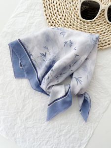 French Pastoral Style Simple Personality Scarf Spring Travel All-Match Small Scarf Multi-Functional Hair Band Tied Bag