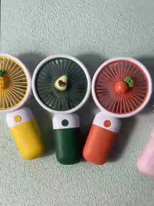 Gratis Ongkir - Kipas Angin Genggam Mini Portable Bentuk Buah / Kipas Angin Tangan Bahan Silikon