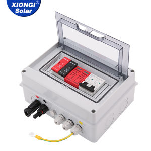 Solar photovoltaic PV Combiner Box With Lightning Protection 1 in 1 out DC 600V Fuse IP65 MCB SPD DB for Solar Panel Box