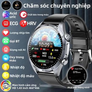 Đồng Hồ Thông Minh 2026 Dành Cho Nam Theo Dõi Sức Khỏe Trị Liệu Bằng Xung Đo Huyết Áp Theo Dõi Nhịp Tim Theo Dõi Giấc Ngủ Gọi Bluetooth Theo Dõi Sức Khỏe Cơ Thể