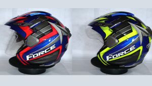 Helm Half Face Double Visor SNI Pria Wanita Dewasa FORCE Original