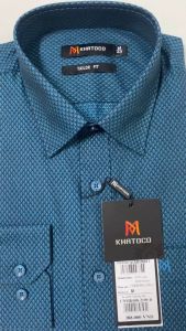 Sơ Mi Caro Tay Dài Màu Xanh - Đen Form Tailor Fit Chống Nhăn Lai Bầu - Áo Nam Khatoco