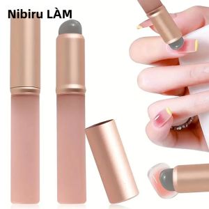 Có Thể Tái Sử Dụng Bàn Chải Móng Tay Silicon Phẳng Applicator Có Nắp Chống Bụi Bàn Chải Môi Cho Dụng Cụ Làm Móng Bột