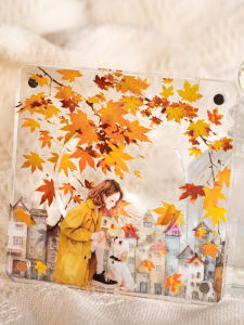 Miếng Dán Tự Dính Chống Thấm Nước Hình Lá Cây Mùa Thu Miếng Dán Trang Trí Cho Sổ Tay DIY Vật Liệu Làm Thủ Công Trang Chủ