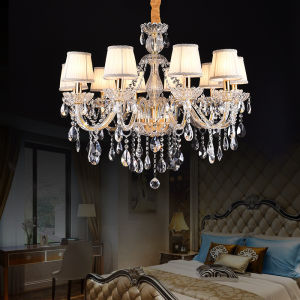 European Style Crystal Chandelier for Living Room Modern Simplicity Bedroom Warm Dining Room Candle Crystal Lighting Decoration Luxury