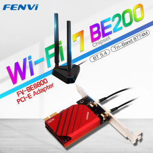 FENVI WiFi 7 BE200 PCIE Adapter BT 5.4 8774Mbps Tri Band 2.4GHz/5GHz/6GHz 802.11BE Wireless Network Card For Desktop PC Win10/11