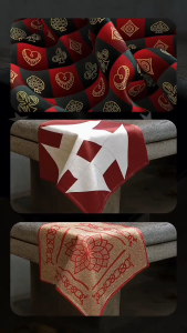 SLAYER BANDANA MOTIF RED SQUARE BAHAN ADEM