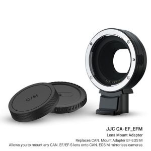 JJC เมาท์เลนส์โฟกัสอัตโนมัติตัวแปลงอะแดปเตอร์สำหรับ Canon Ef/ef-S เลนส์สำหรับกล้อง Canon EOS M50 M50 M6 MarkII M6 M100 MarkII M200กล้องมิเรอร์เลสซีรีย์และอีกมากมาย M แทนที่ EF-EOS M