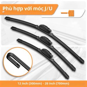 Cần Gạt Nước Kính Chắn Gió Ô Tô Yitong 12-28 Inch Loại Phổ Thông Móc Chữ U/J Chất Liệu Cao Su Tự Nhiên Bền Bỉ Dùng Được Mọi Thời Tiết Phụ Tùng Thay Thế.