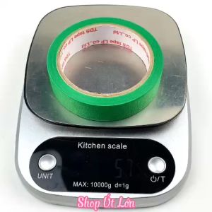 1 Cuộn băng keo giấy màu xanh lá rộng 2.4cm dài 25 mét lõi giấy 3mm