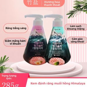 Charcoal Himalayan Salt Toothpaste Whitening Breath Freshening Floral 100g