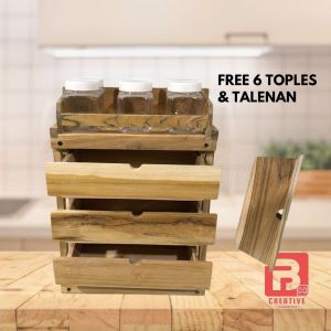 Rak Bawang Paket Komplit Bonus Talenan dan Toples