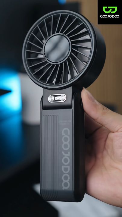 Quạt mini GOOJODOQ cầm tay với 4000mAh,5 bánh răng gió mạnh,điều chỉnh ...