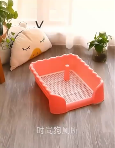 โถปัสสาวะสัตว์เลี้ยง ถาดรองฉี่สุนัข ถาดรองฉี่สัตว์เลี้ยง ถาดฉี่หมามีเสา ห้องน้ำหมาขอบสี่เหลี่ยม ห้องน้ำสุนัข ถาดฉี่สุนัข ถาดรองฉี่พร้อมเสา ถาดฉี่มีเสา