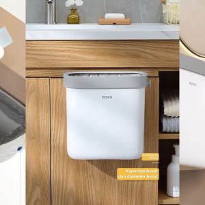 ECOCO Uncovered Wall Hanging Trash Can: Solusi Sanitasi Rumah Tangga