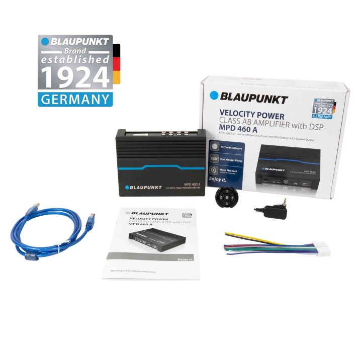 Power amplifier Blaupunkt DSP Processor bluetooth Class AB MPD 460A