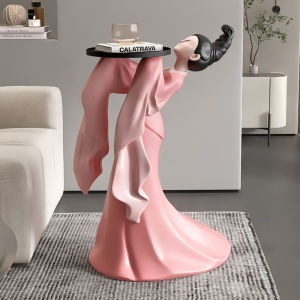 โต๊ะข้างโซฟาห้องนั่งเล่นสไตล์จีนใหม่ รุ่นราชวงศ์ถัง แบบพกพา โต๊ะน้ำชาขนาดเล็ก วัสดุเรซิ่น สไตล์ศิลปะ