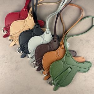 Luxury Equestrian Saddle & Pony Bag Charm Keychain – Artisan Hand-Stitched Faux Leather Reinforced Pony Design Premium Gift