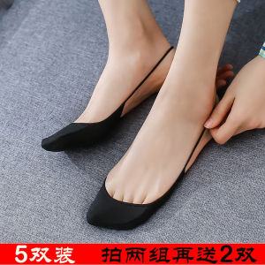 Socks Womens Boat Socks High Heel Shoes Sling Pure Cotton Socks Super Low Cut Summer Thin Forefoot Half Invisible Socks