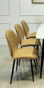 Ghế ăn Nodric LACASA bọc da Pu chân sắt sơn tĩnh điện. Nhập khẩu cao cấp hiện đại căn hộ chung cư nhà phố