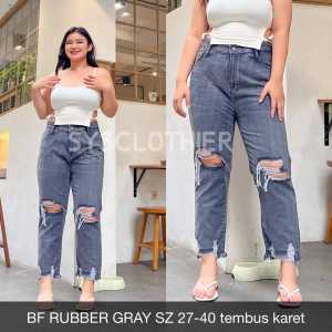 Celana Jeans Wanita BF Rubber Gray: Cocok Untuk Berbagai Acara