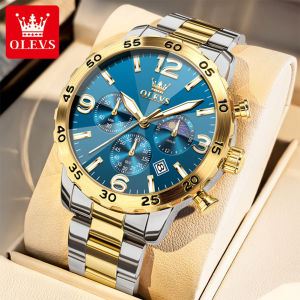 OLEVS Watch for Men New Original Waterproof Fashion Stainless steel strap Calendar Luminous Casual Digital Quartz Clock