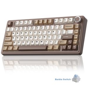 AULA | AULA F75 Gaming Mechanical Keyboard Customized Tri-Mode Hot-Swap 75% Layout Gasket Structure RGB PBT Keycaps E-sports Keyboard