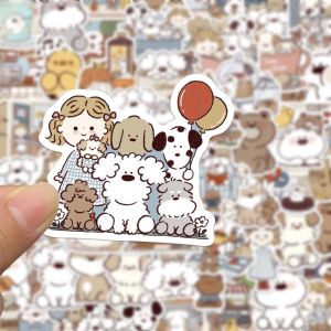50 Miếng Dán Miiiiichan Dibuze Trẻ Em Đồ Chó Hoạt Hình Dễ Thương Vỏ Điện Thoại Di Động Túi Xách Túi Đựng Đồ Trang Trí Chống Thấm Nước