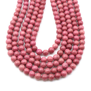Pink Rhodonite 6mm 8mm 10mm Stone Smooth Round Loose Beads 15"Strand For Jewelry Gift Bracelets Necklace Charms Woman Lucky Gift