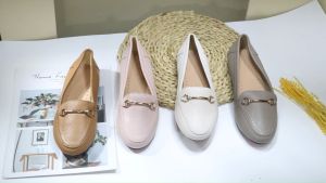 Giày Moca nữ - Giày búp bê nữ HT.NEO da bò thật đế cao su êm mềm thiết kế trẻ trung sang trọng lịch sự GC10