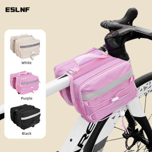 Bicycle Top Tube Bag Waterproof Multi-color Bike Frame Bag With Reflective Stripe Cycling Storage Pannier For MTB Road Bike