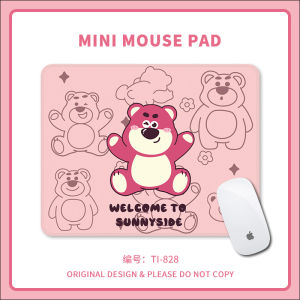 Thickened Portable Strawberry Bear Mouse Pad Mini Cute for Laptop And Office Desk Use Non-Slip Rubber Mat KALLDUN Brand