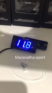 Voltage Meter Digital LED Waterproof Universal Hitam untuk Aki Motor Harley-Davidson/Triumph/Modenas/MCX