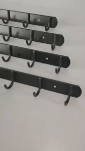 CHS Bathroom HOOK Door Hook Aluminum Wall mount hook Black Nordic simple version (4/5/6/7/8) Holders