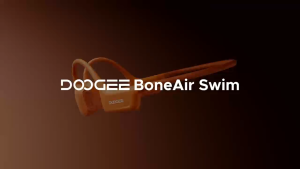 DOOGEE BoneAir Swim Bone Conduction Headphones IP68 Waterproof Swimming Headphones with 64GB MP3 Player Bluetooth 5.4 Open-Ear Sports Earphones Dual Speakers 8H Playtime Fast Charge for Swimming Running Cycling Gym