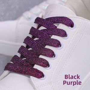 C U LACING | Pearlescent Golden/Silver Color Flat Double Layered Shoelaces