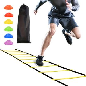 Agility Ladder Nylon Straps Soccer Football Speed Training Ladder Equipment Sports Fitness Running Warm-Up Training Ladder Tool