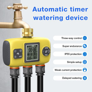 1/2/3-Outlet Smart Water Timer Intelligent Automatic Irrigation Watering System Sprinkler Timer Garden Programmer LCD Display