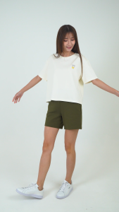 Forest Baju T-Shirt Perempuan | Forest Ladies Premium Weight Air Cotton Loose Fit Crop Tee - 822522