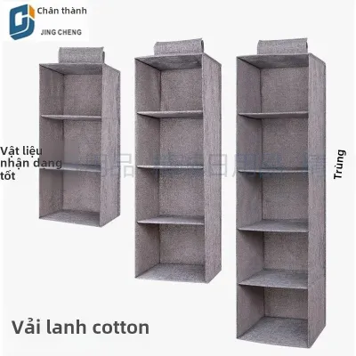 Túi Đựng Đồ Treo Tường Bằng Vải Cotton Lanh Kiểu Ngăn Kéo Hộp Đựng Đồ Trong Tủ Quần Áo Có Thể Giặt Được Giải Pháp Tiết Kiệm Không Gian Tủ Quần Áo