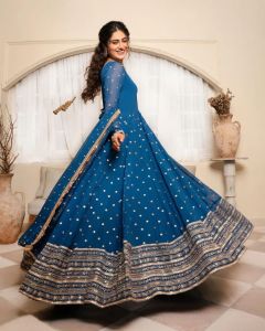 [PRE-ORDER] Ready Made Heavy Faux Georgette With Heavy Embroidered Gown ( Delivery 10 Days )