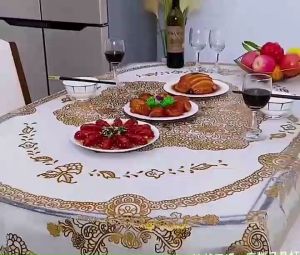 4/6/8/10 Seaters Oval Table Cloth Fold Tea Table Dinning Table Cover Tablecloth Table Lace Waterproof and oil proof halloween table cloth